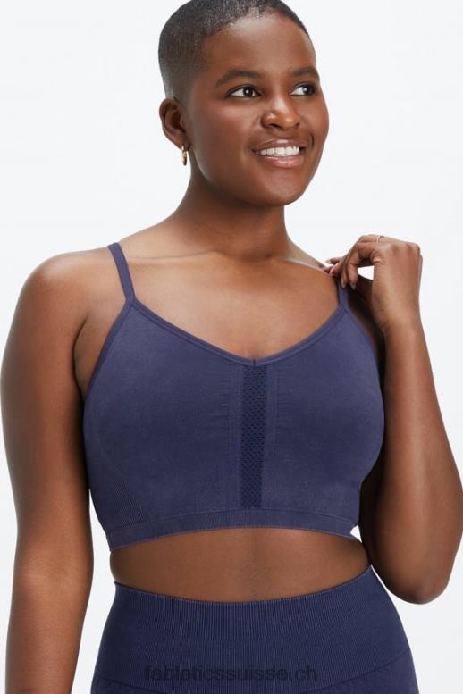 femmes synchroniser la bralette sans couture B0B6R2818 bleu marine délavé Fabletics