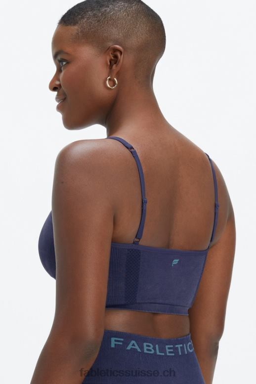 femmes synchroniser la bralette sans couture B0B6R2818 bleu marine délavé Fabletics