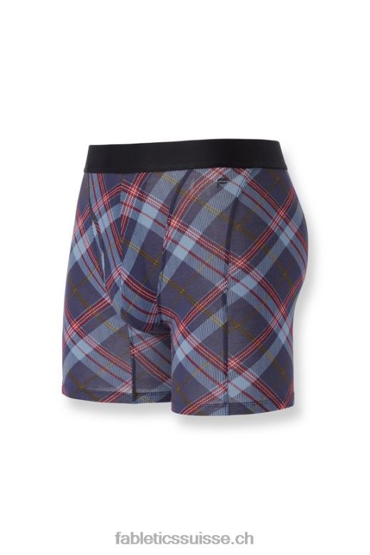 Hommes le boxer 24-7 199 B0B6R3771 tartan bleu marine classique Fabletics