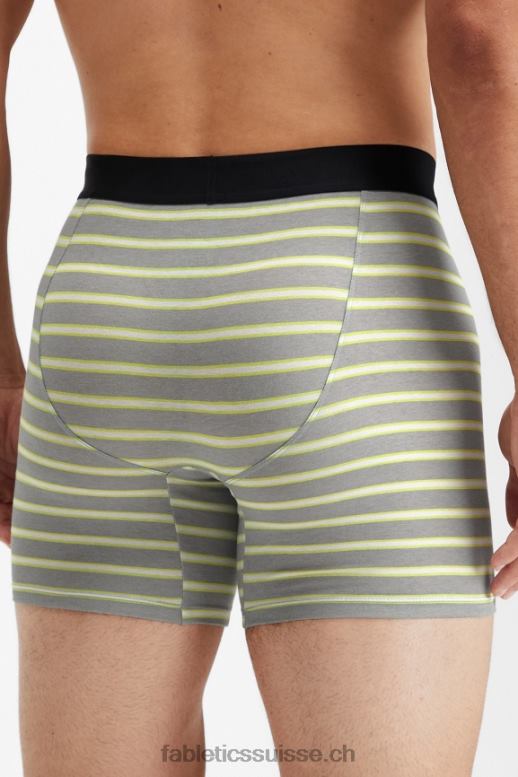 Hommes le boxer 24-7 200 B0B6R3775 rayure d\'ombre de chaux délavée Fabletics