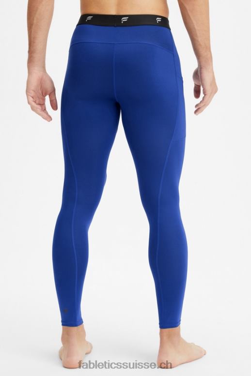 Hommes la couche de base serrée sur toute la longueur B0B6R3117 bleu français Fabletics