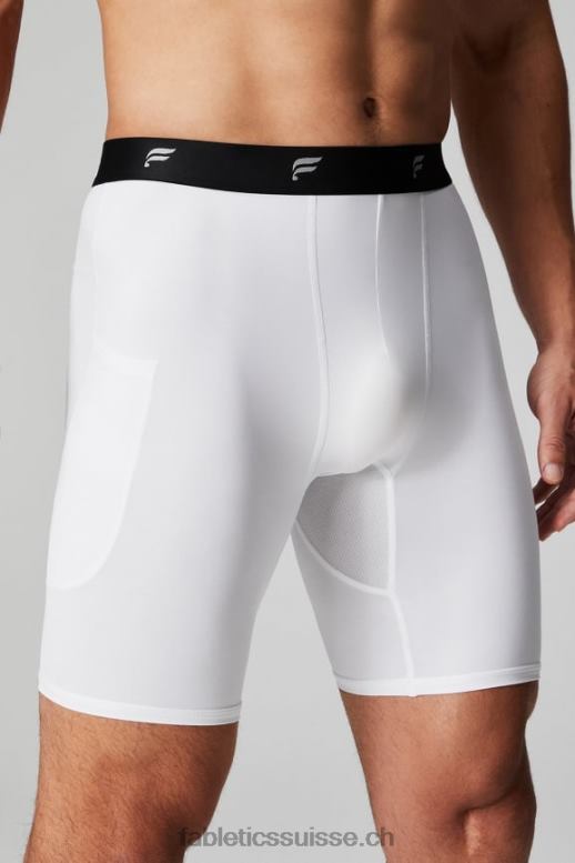 Hommes le sous-vêtement court B0B6R3116 blanc classique Fabletics