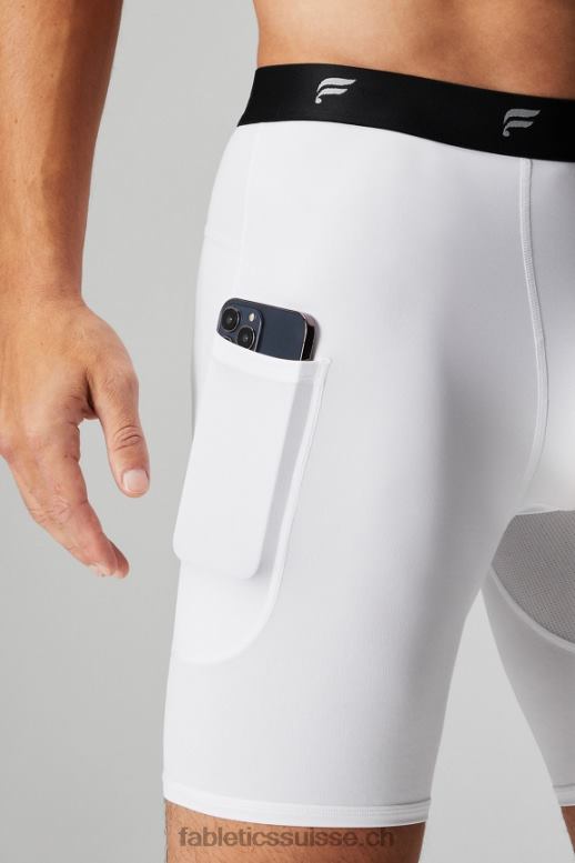 Hommes le sous-vêtement court B0B6R3116 blanc classique Fabletics