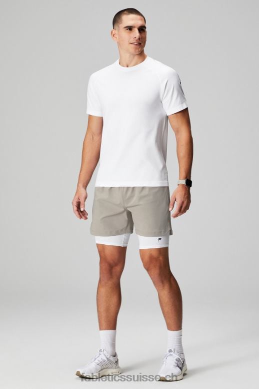 Hommes le sous-vêtement court B0B6R3116 blanc classique Fabletics