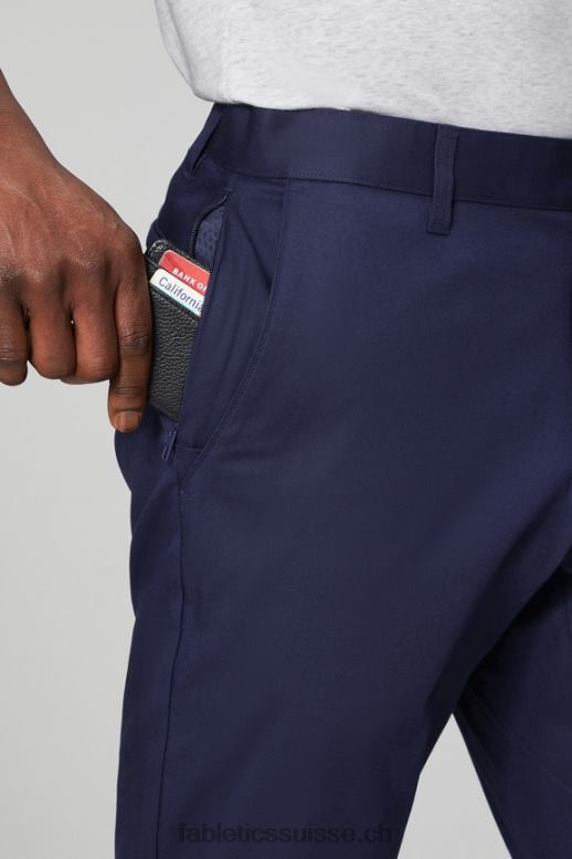 Hommes le chino high side (coupe classique) B0B6R3063 bleu marine profond Fabletics