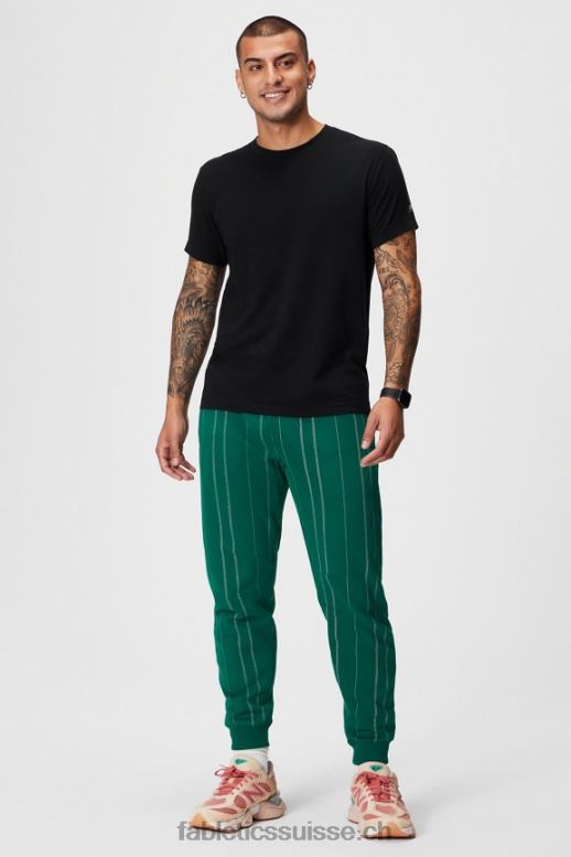 Hommes le jogger incontournable B0B6R3093 bande de texture vert fairway Fabletics