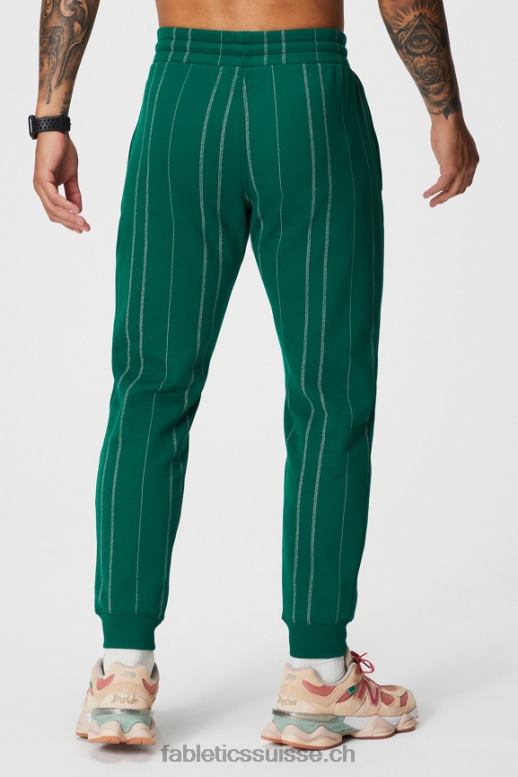 Hommes le jogger incontournable B0B6R3093 bande de texture vert fairway Fabletics
