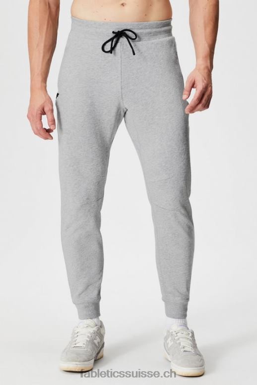 Hommes le jogger léger incontournable B0B6R3084 gris chiné classique Fabletics