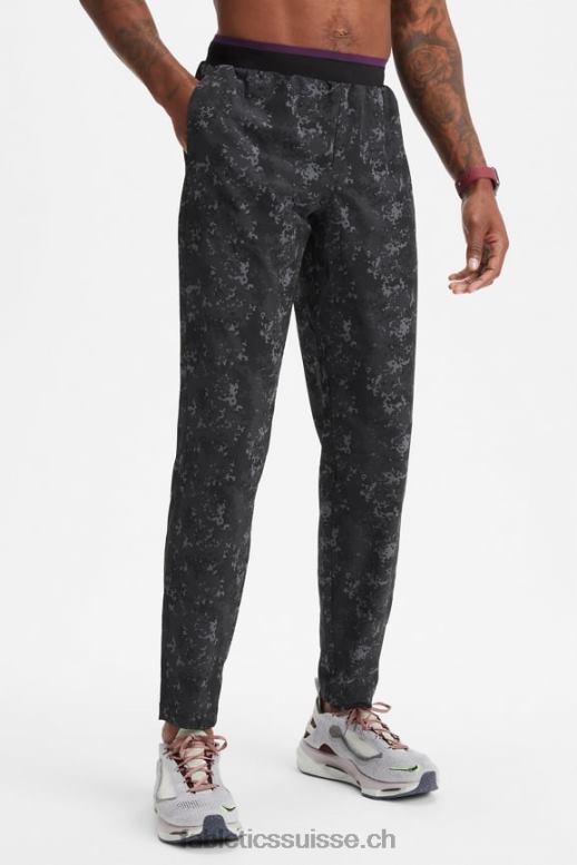 Hommes le pantalon fondamental B0B6R3072 camouflage nu noir Fabletics