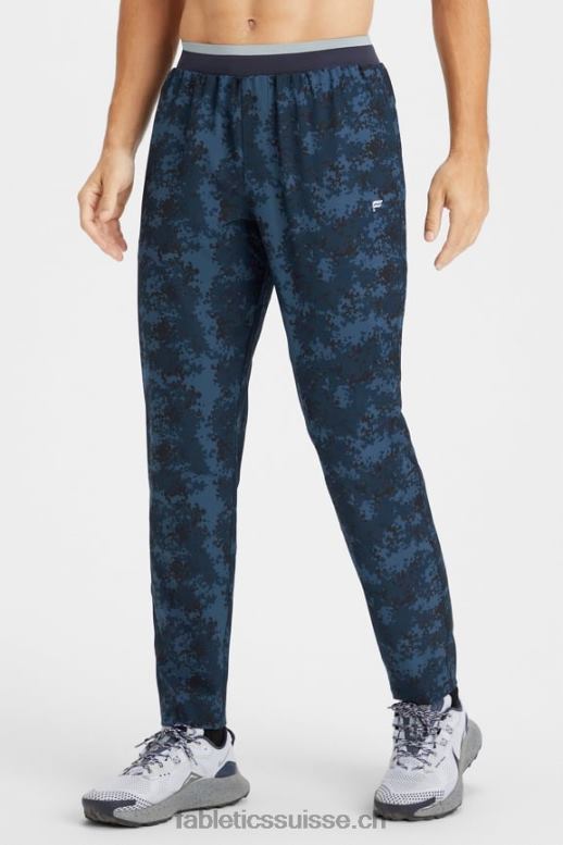 Hommes le pantalon fondamental B0B6R3078 camo bleu marine classique Fabletics