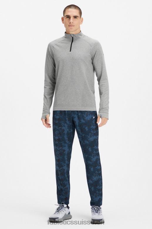 Hommes le pantalon fondamental B0B6R3078 camo bleu marine classique Fabletics