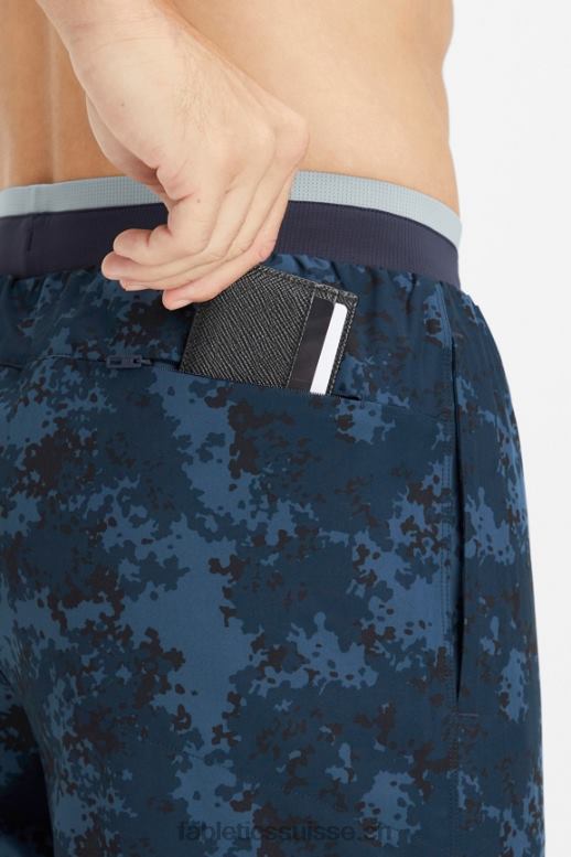 Hommes le pantalon fondamental B0B6R3078 camo bleu marine classique Fabletics