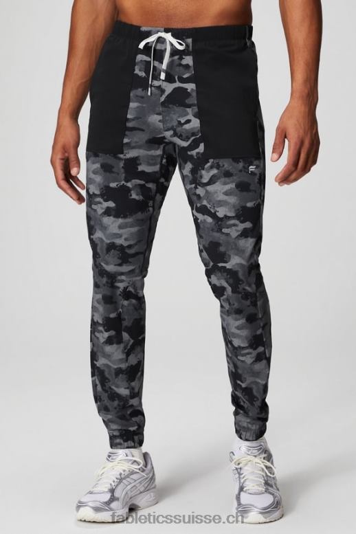 Hommes le seul joggeur B0B6R3051 camouflage noir Fabletics