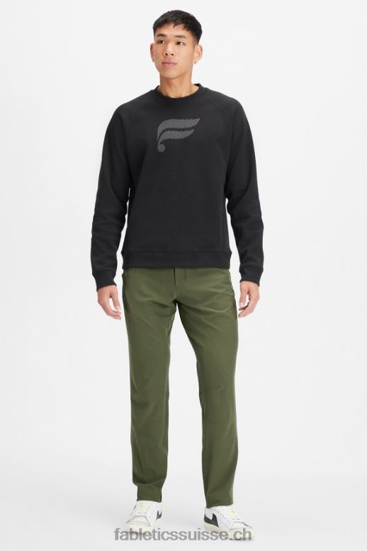 Hommes le seul pantalon (coupe classique) B0B6R3043 mousse noire Fabletics