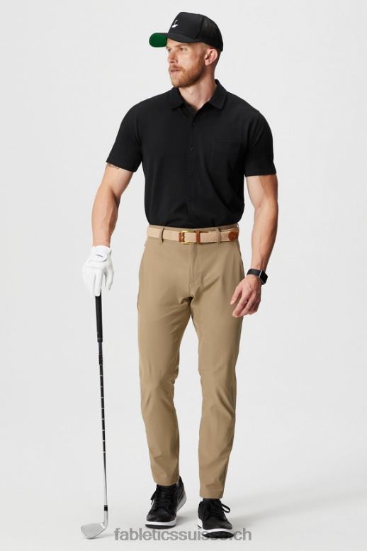 Hommes le seul pantalon (coupe slim) B0B6R3079 sergé foncé Fabletics
