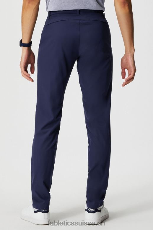 Hommes le seul pantalon (coupe slim) B0B6R3080 bleu marine profond Fabletics