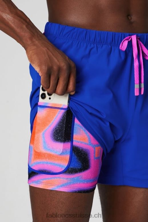 Hommes celui court (doublé) 139 B0B6R3169 celeste/passion folie estivale Fabletics