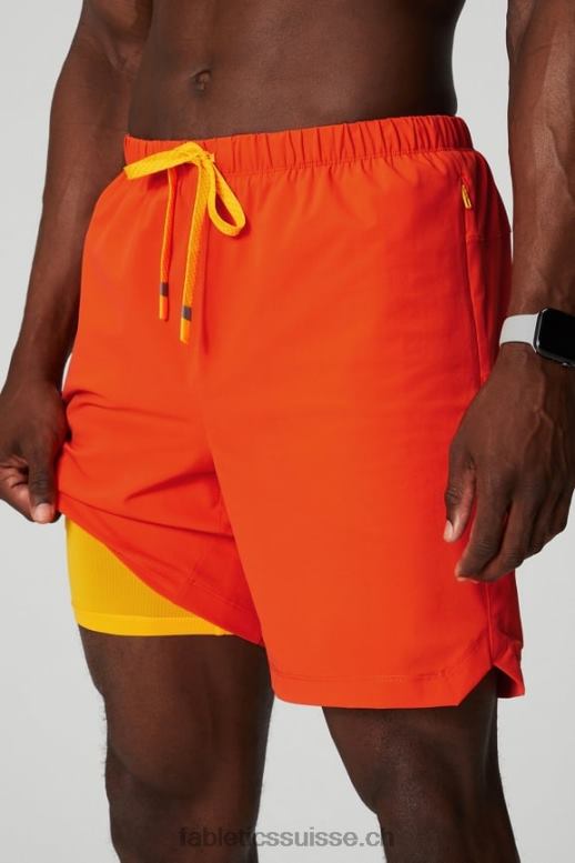 Hommes celui court (doublé) 140 B0B6R3176 tomate ancienne Fabletics