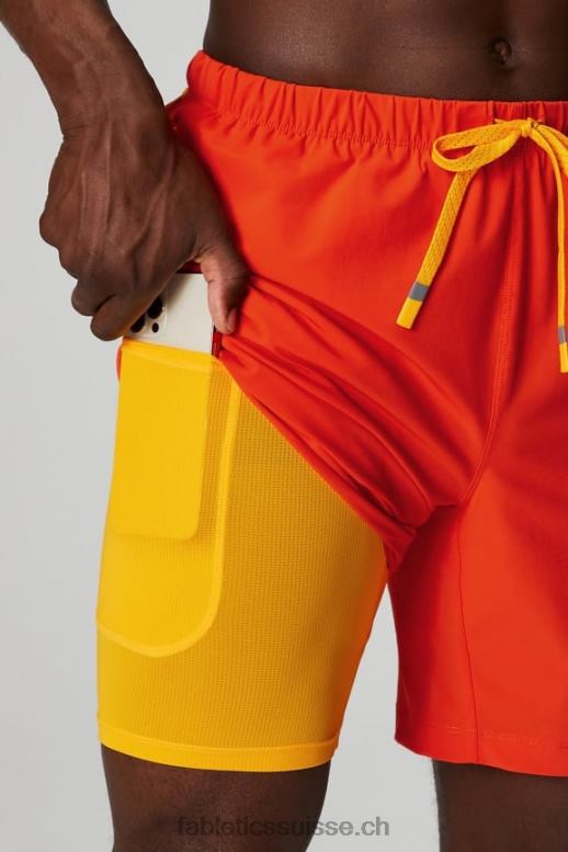 Hommes celui court (doublé) 140 B0B6R3176 tomate ancienne Fabletics
