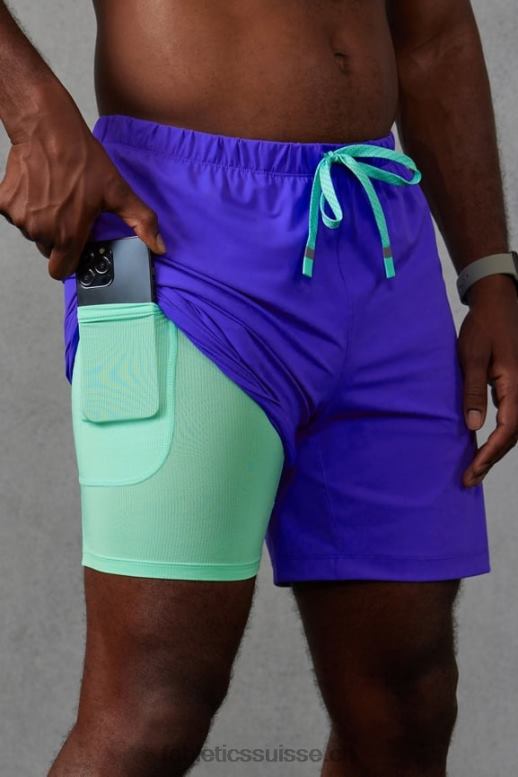 Hommes celui court (doublé) 141 B0B6R3178 extrême royal Fabletics