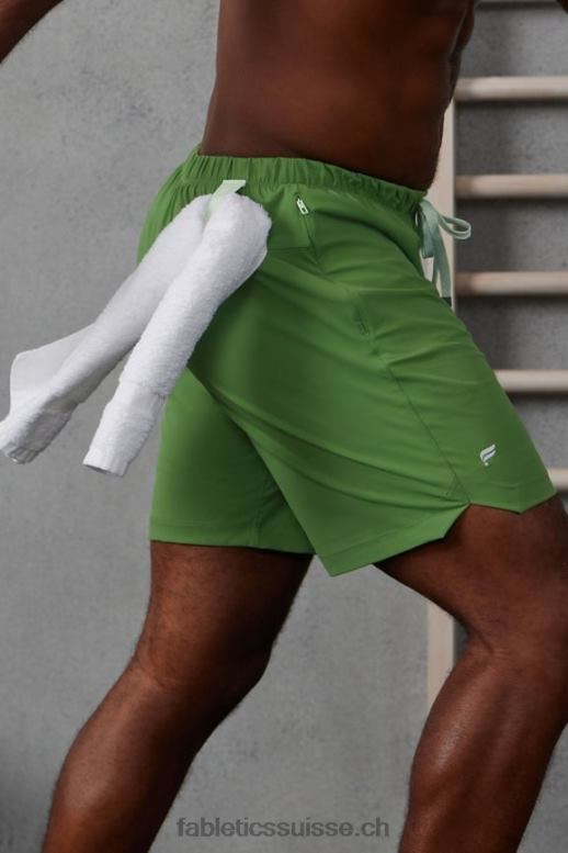 Hommes celui court (doublé) 141 B0B6R3179 néo olive Fabletics