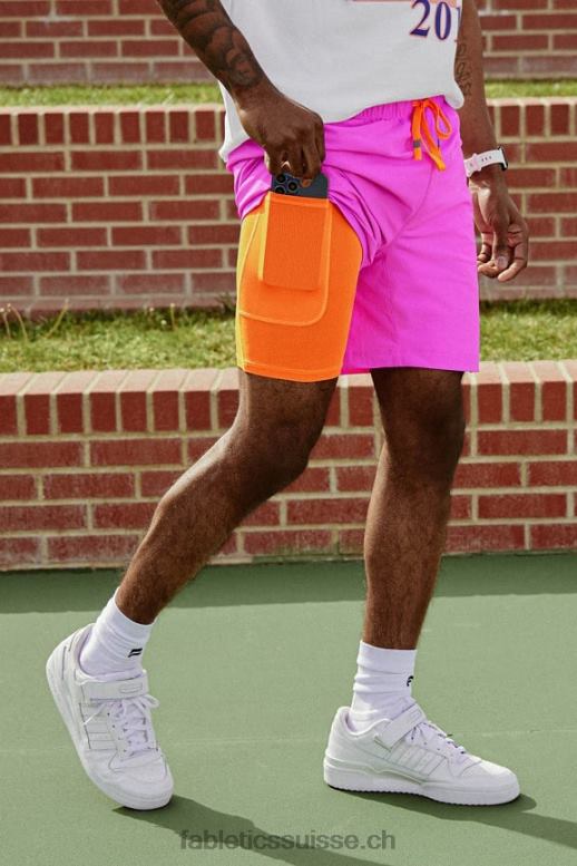 Hommes celui court (doublé) 141 B0B6R3180 évasion rose Fabletics
