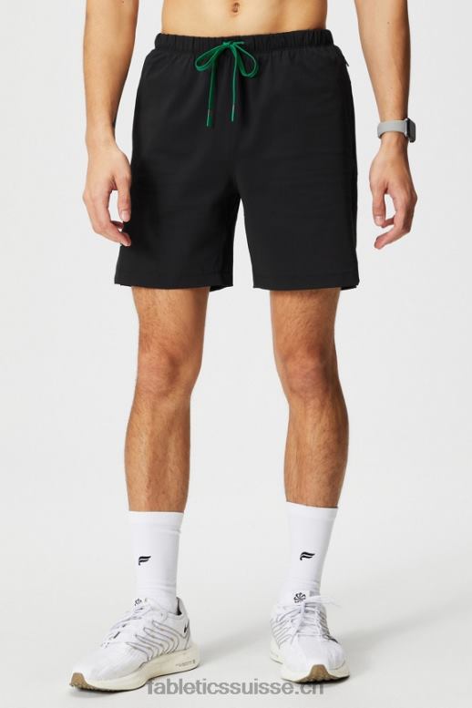 Hommes celui court (doublé) 141 B0B6R3181 noir/vert herbe Fabletics