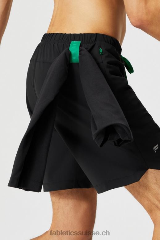 Hommes celui court (doublé) 141 B0B6R3181 noir/vert herbe Fabletics