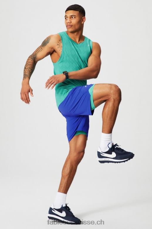 Hommes celui court (doublé) 142 B0B6R3182 bleu oxford Fabletics