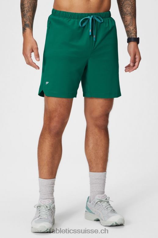Hommes celui court (doublé) 142 B0B6R3185 vert de parcours Fabletics