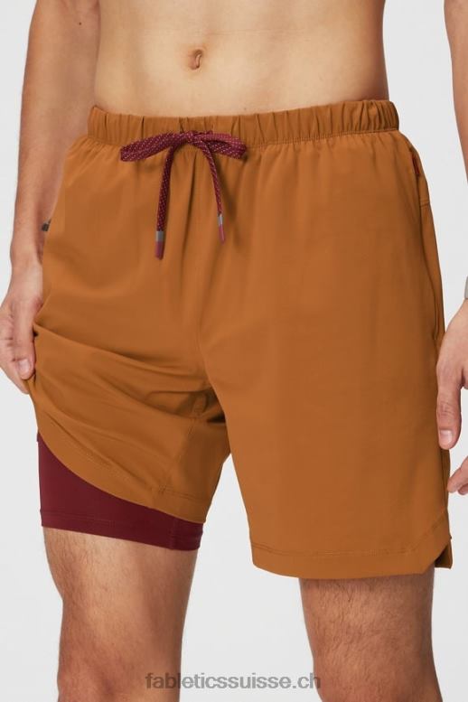 Hommes celui court (doublé) 143 B0B6R3187 rouille vintage Fabletics