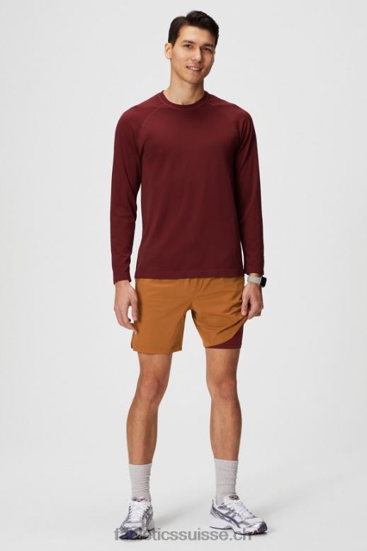 Hommes celui court (doublé) 143 B0B6R3187 rouille vintage Fabletics