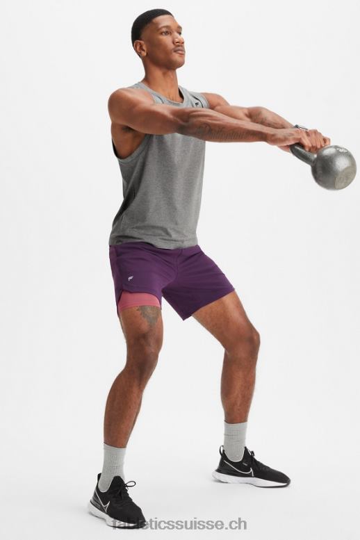 Hommes celui court (doublé) 143 B0B6R3189 Vin chaud Fabletics
