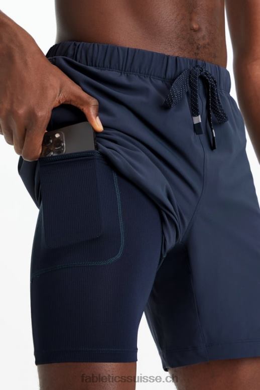 Hommes celui court (doublé) 143 B0B6R3190 marine classique Fabletics