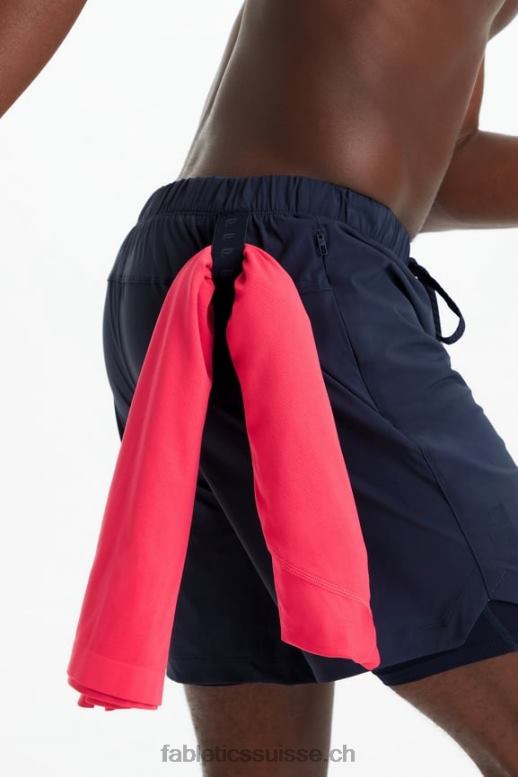 Hommes celui court (doublé) 143 B0B6R3190 marine classique Fabletics