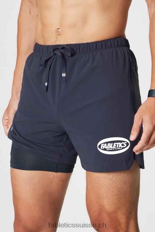 Hommes celui court (doublé) 162 B0B6R3294 ovale bleu marine classique Fabletics