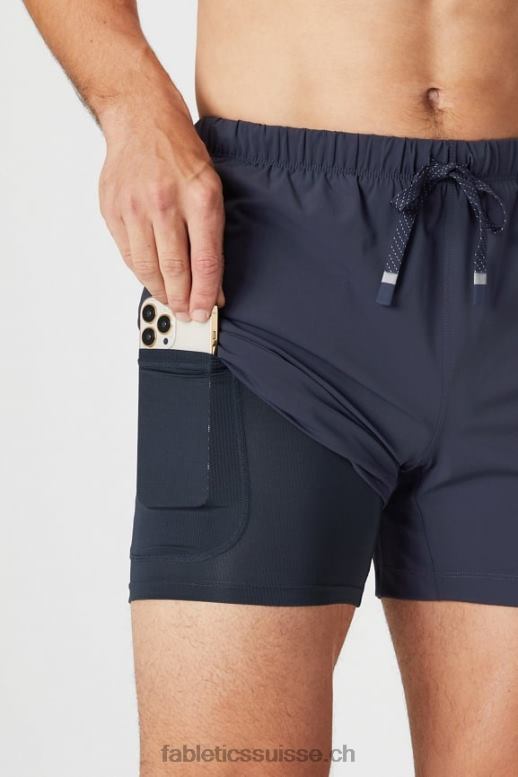 Hommes celui court (doublé) 162 B0B6R3294 ovale bleu marine classique Fabletics