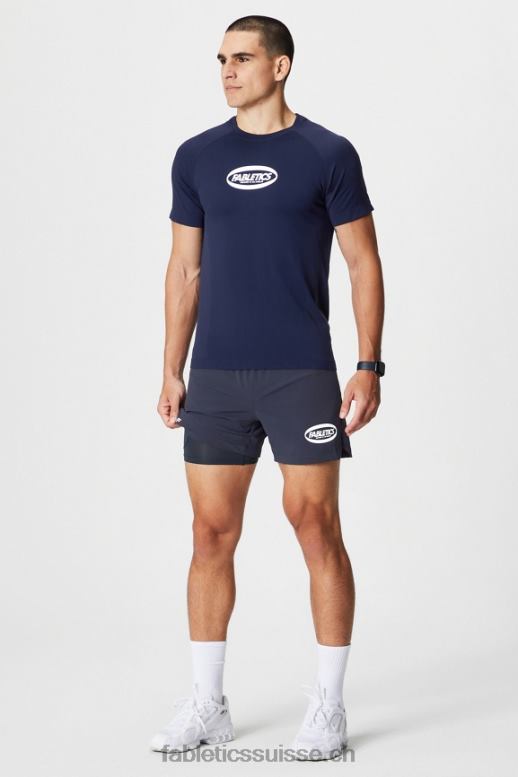 Hommes celui court (doublé) 162 B0B6R3294 ovale bleu marine classique Fabletics