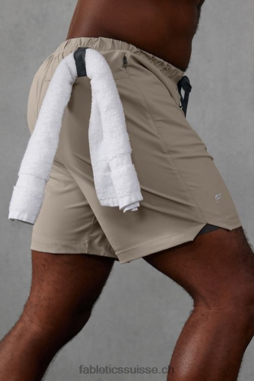 Hommes celui court (doublé) 162 B0B6R3295 kaki brutaliste Fabletics