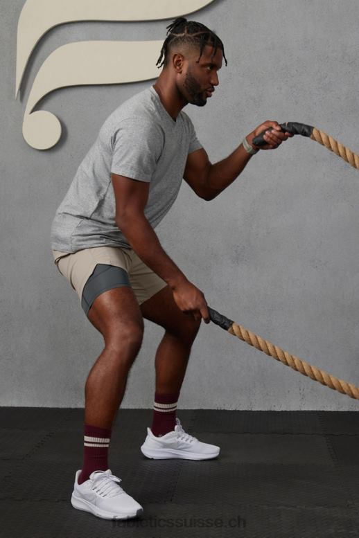 Hommes celui court (doublé) 162 B0B6R3295 kaki brutaliste Fabletics