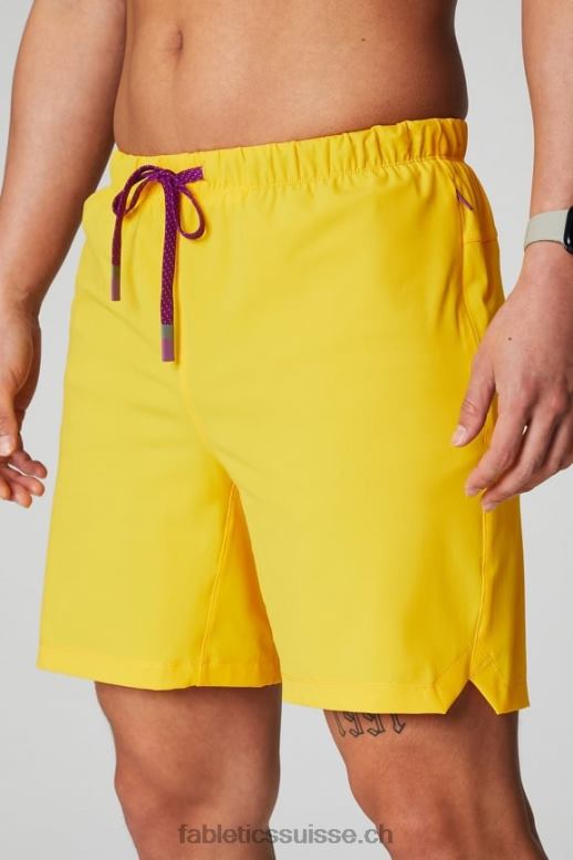 Hommes celui qui est court 151 B0B6R3230 Coucher de soleil jaune Fabletics