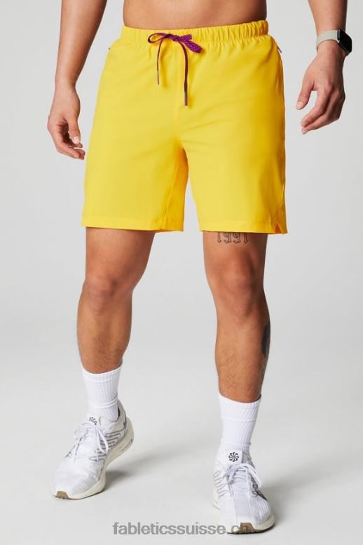 Hommes celui qui est court 151 B0B6R3230 Coucher de soleil jaune Fabletics
