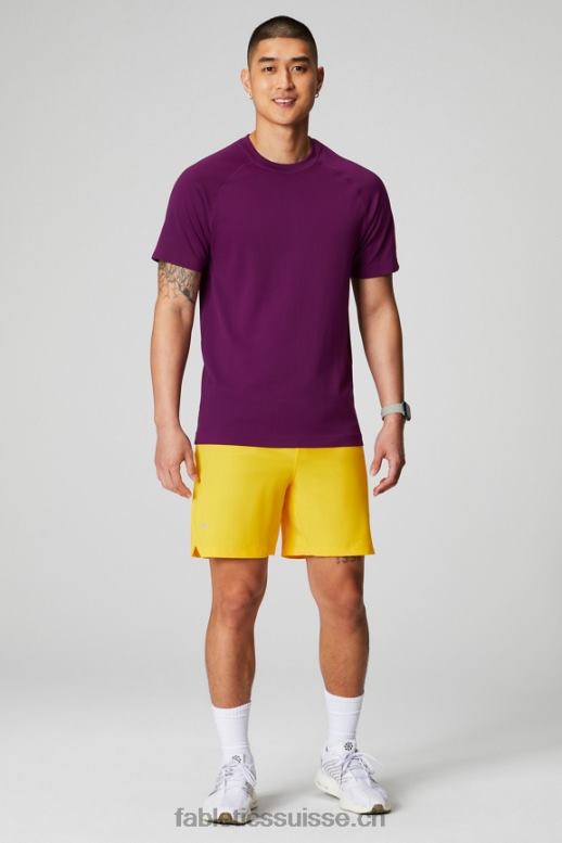 Hommes celui qui est court 151 B0B6R3230 Coucher de soleil jaune Fabletics
