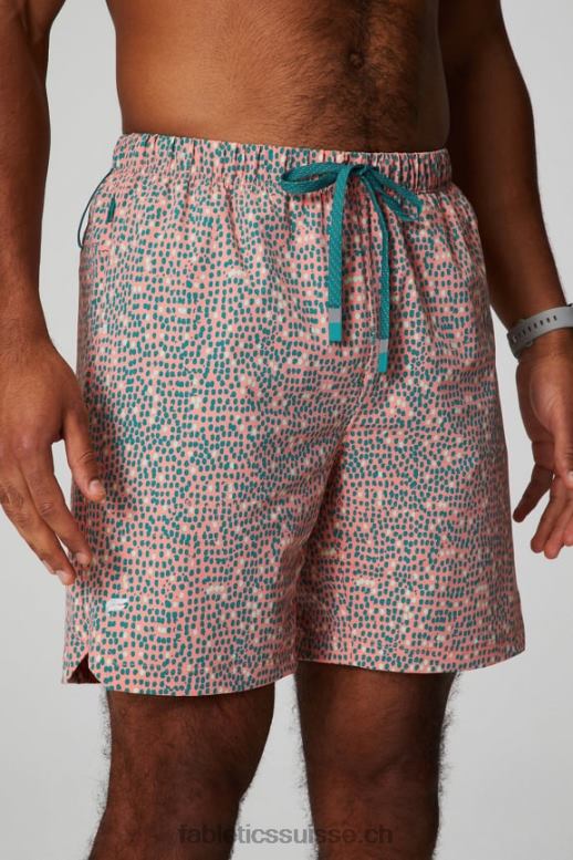 Hommes celui qui est court 153 B0B6R3237 Peach Kiss pois organiques Fabletics