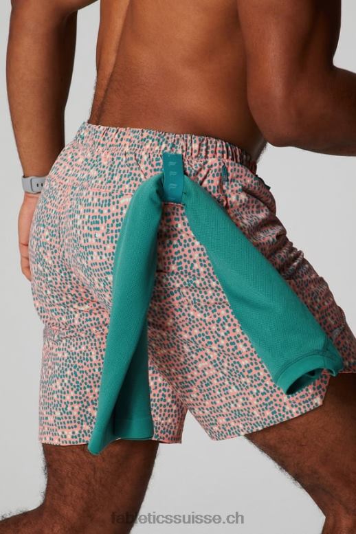 Hommes celui qui est court 153 B0B6R3237 Peach Kiss pois organiques Fabletics