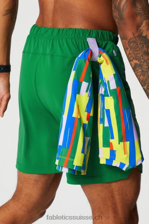 Hommes celui qui est court 154 B0B6R3246 vert Fabletics