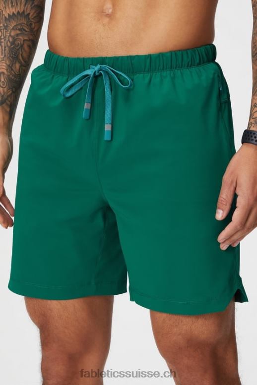 Hommes celui qui est court 155 B0B6R3250 vert de parcours Fabletics
