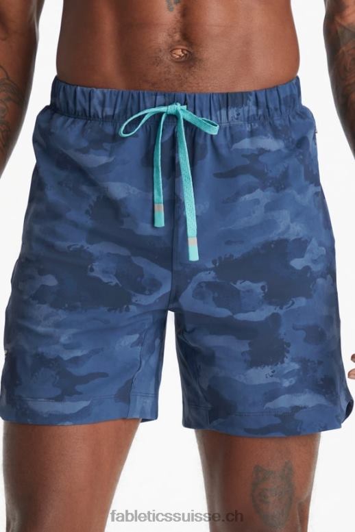 Hommes celui qui est court 161 B0B6R3277 camouflage bleu marine classique Fabletics