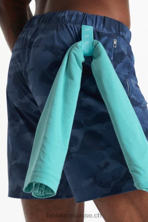 Hommes celui qui est court 161 B0B6R3277 camouflage bleu marine classique Fabletics