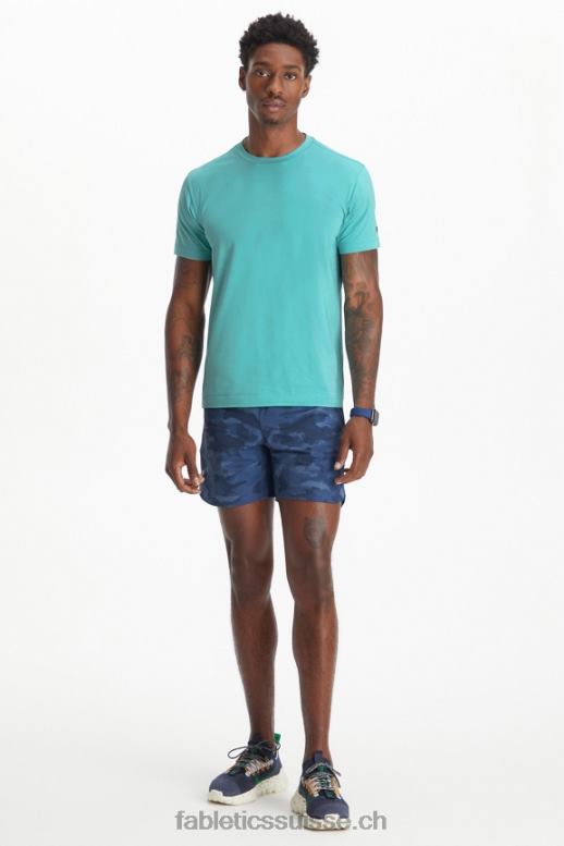 Hommes celui qui est court 161 B0B6R3277 camouflage bleu marine classique Fabletics